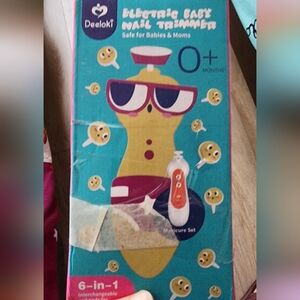 Deeloki Electric Baby Nail Trimmer File - Teal & Yellow New